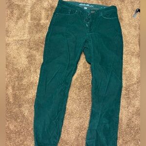 Eddie Bauer Forest Green Corduroy Trousers